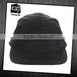 Guangjia cap factory black design metal band snapback cap hats