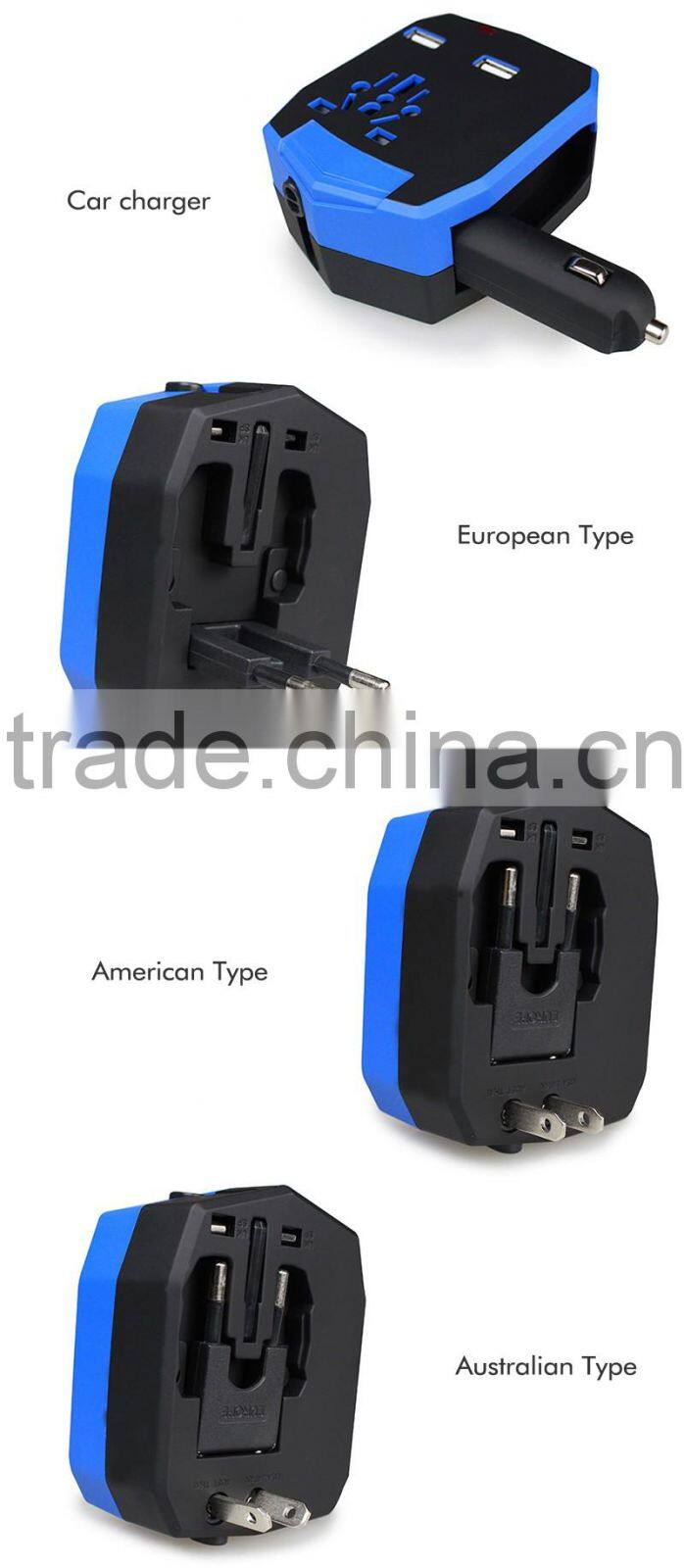 2016 Travel Power Converter Travel-Power-Converter-Adaptor Car Charger/Traver Charger Adaprter 2-in-1