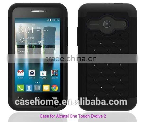 2016 Diamond 2 in 1 PC TPU Silicon Back Cover for Alcatel 4037T
