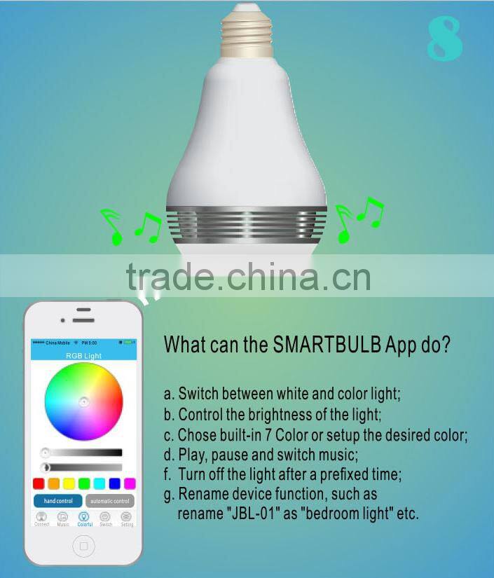 360 degree super bass music portable wireless bluetooth speaker with colorful led light