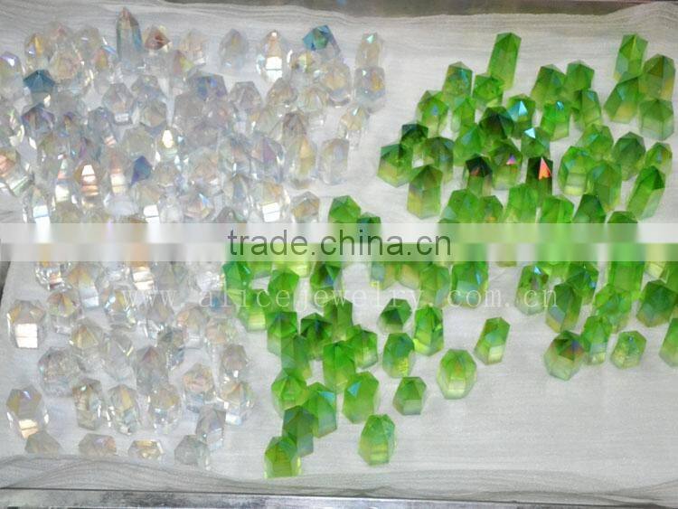 Rock mineral specimen titanium crystal quartz point with inclusions for healing energy