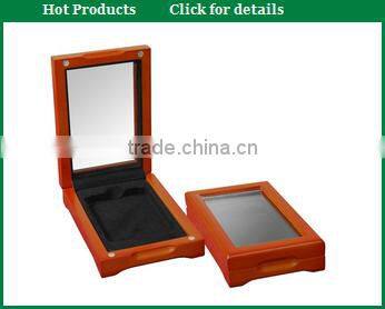 2015 wholesale custom design luxury wooden coin collect case