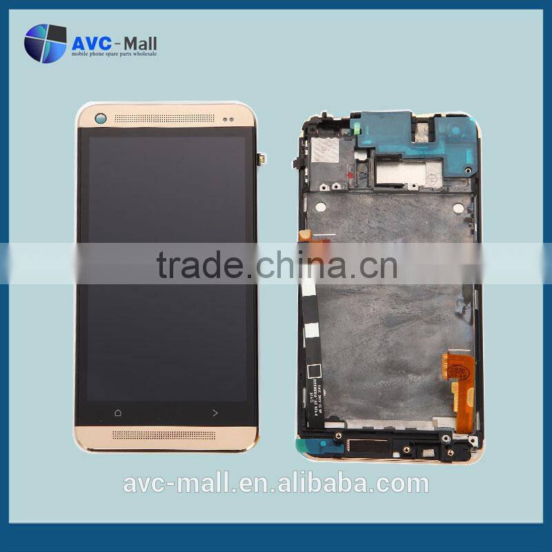 replacement LCD screen & digitizer assembly with frame for HTC One M7 black