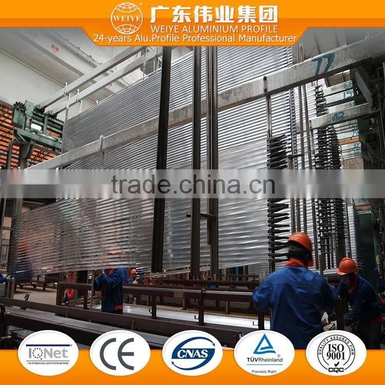 6351 T3-T8 0.8-1.4mm aluminum extruded for Jalousie Windows with polished finish