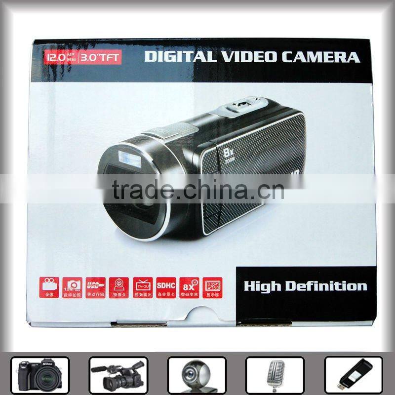 high quality 5MP digital video camera with 3" TFT LCD display, USB2.0, LED light
