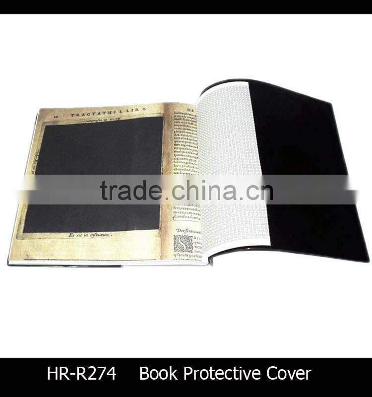 China supplier clear plastic book cover with zipper slider pocket
