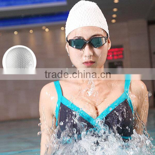 Funny printing silicone swim cap for ear protection