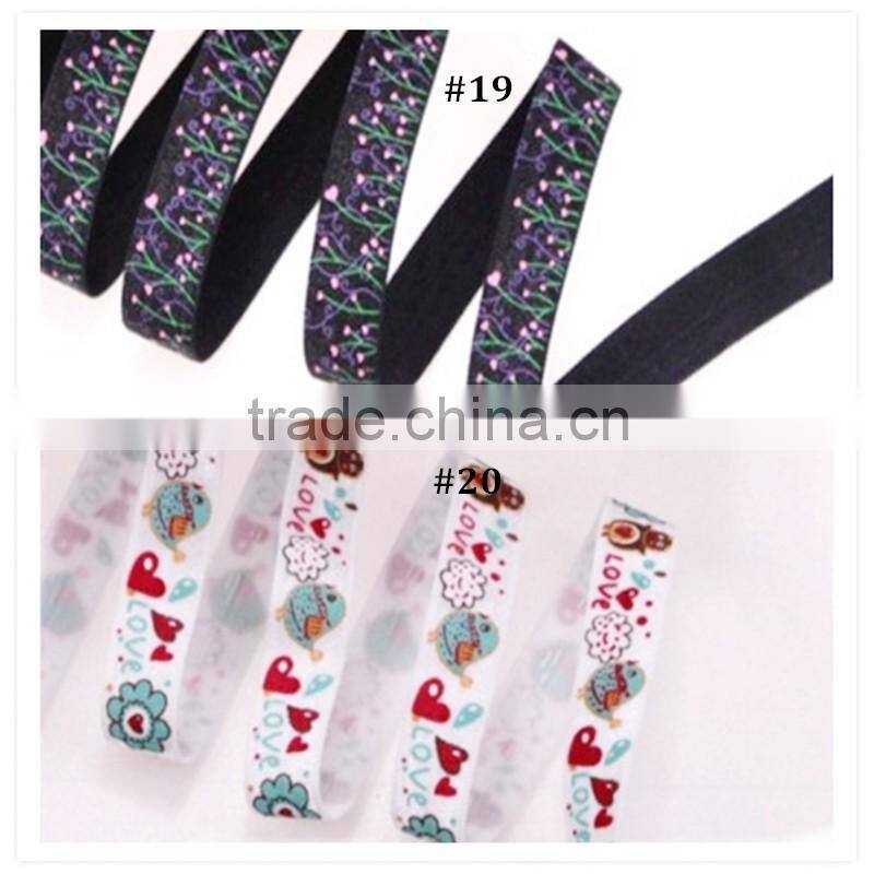 5/8'' elastic fold over elastic ribbon/ waistcoat ribbon/ bra silk ribbon
