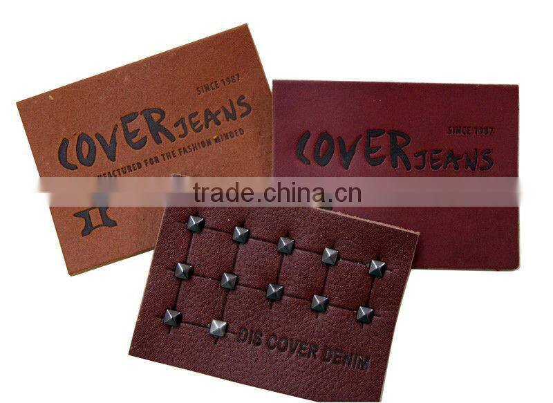 high quality custom suede leather patch