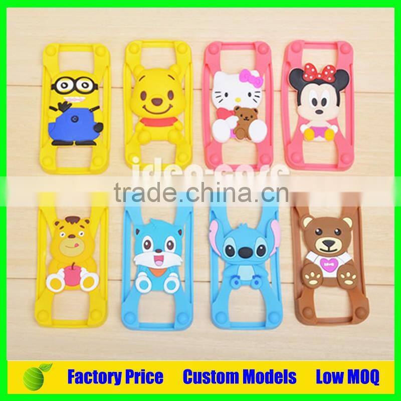 3d universal silicone cell phone case mobile phone cover back cover