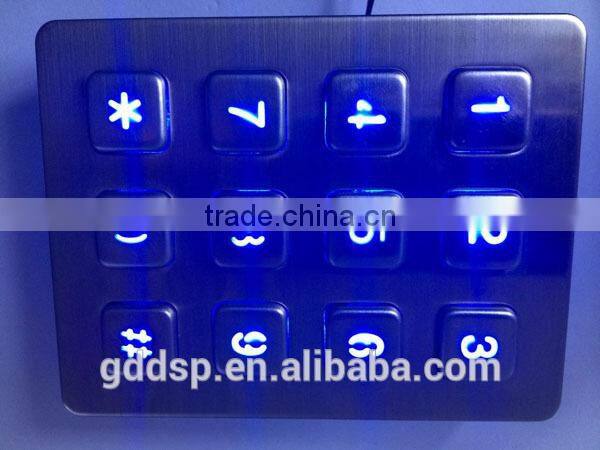 Manufacturer metal keys access control system black metal keypad