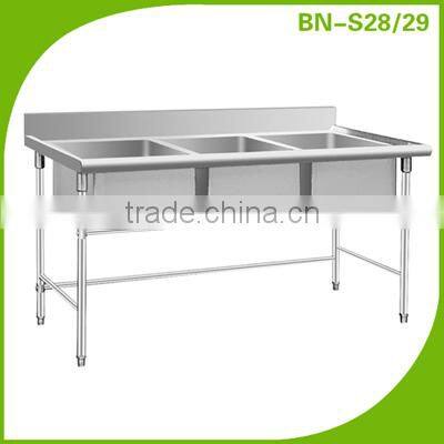 Economical Stainless Steel Restaurant Kitchen Sink Table With Stand