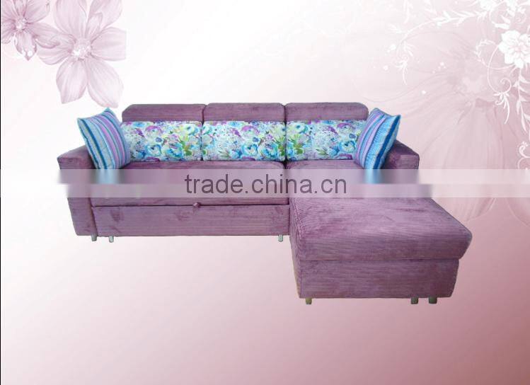 S4903 Ogahome Modern Corner Sofa bed Function And Storage Function