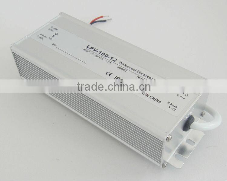 LED Lighting IP67 led driver 12v 100w LPV-100-12