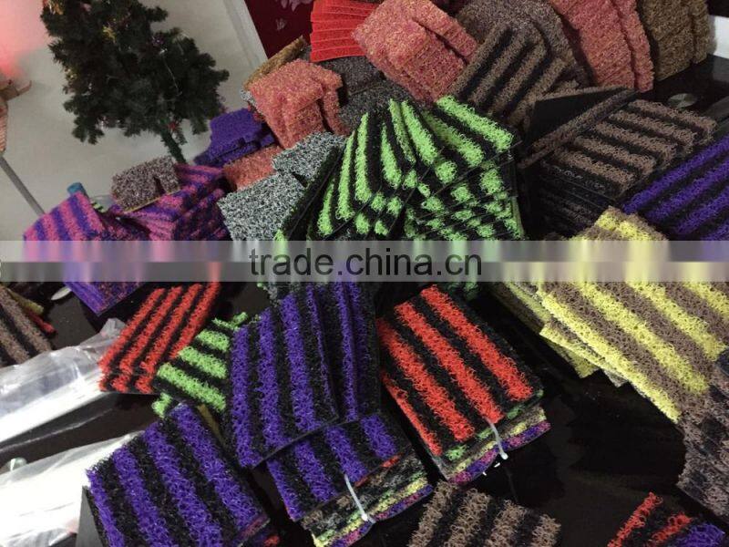 ribbed pvc coil carpet double color beautiful mat