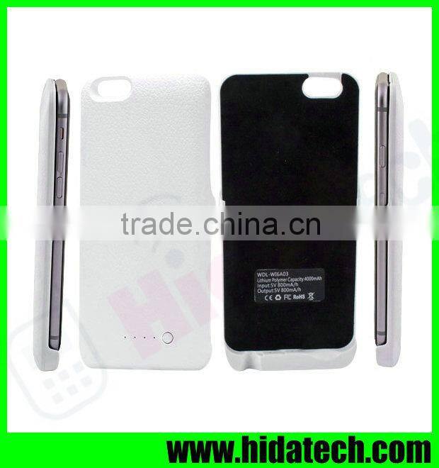 4000mah Mobile Phone Power Bank Case for iPhone 6 Exteranl Battery Cover Wholesaler