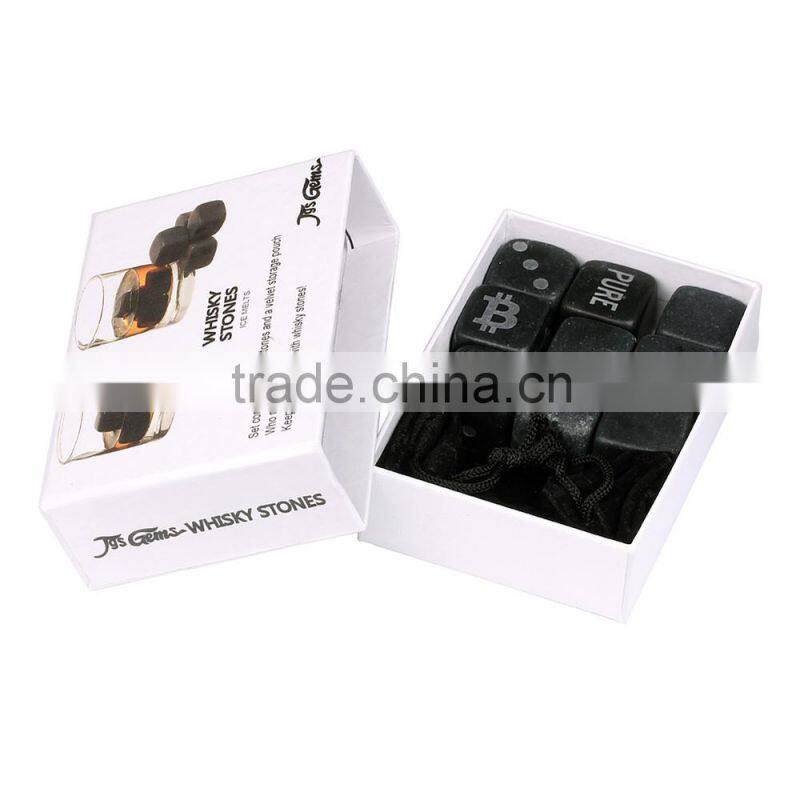 Fashionable personalize engraving whiskey stone ice cube gifts for whiskey lovers