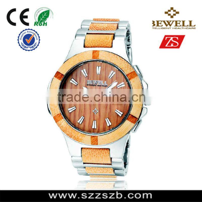 2016 Top selling Timeproof wooden Watch with IPG/IPS/IP Black Metal Case and Band ,Japan Movement 2015/2115 ,3ATM Waterproof