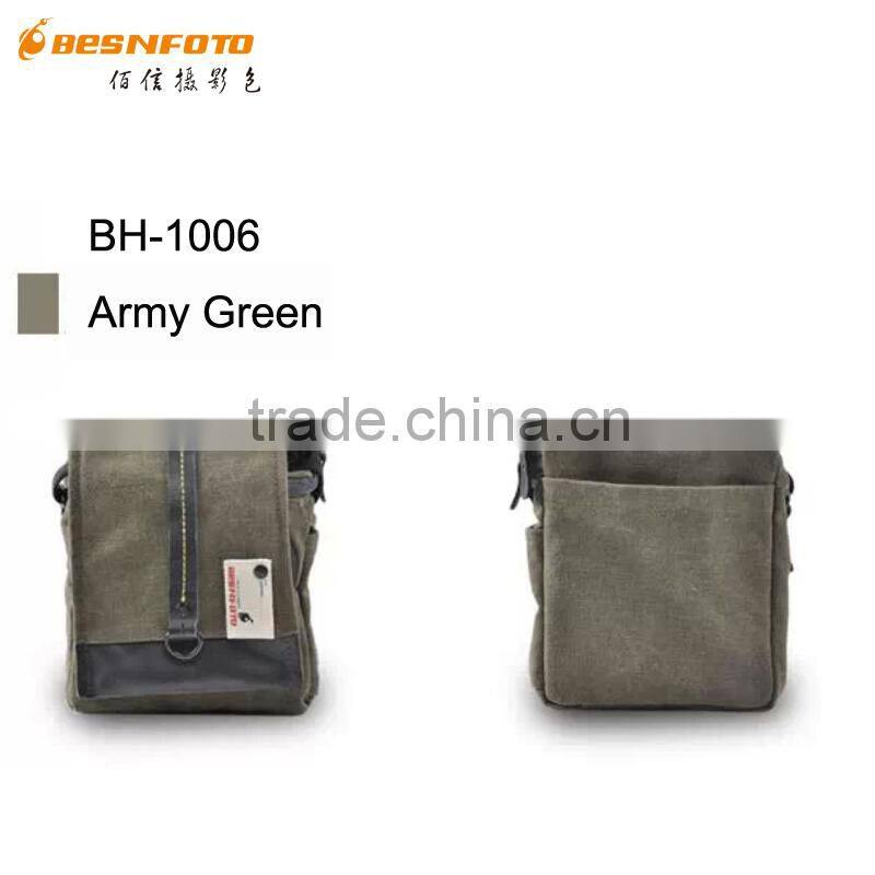 Besnfoto Pink Canvas Bag Medium Size DSLR Camera Shoulder Bag For Girls