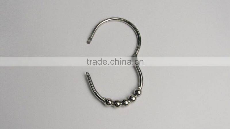 Eco-friendly Metal Shower Curtain Hooks XDHL016A/Shower curtain hooks for bathroom