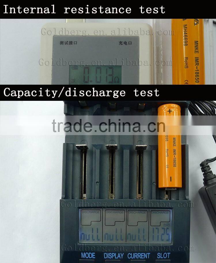Hot selling 30A discharge MNKE IMR 18650 1600mah battery 3.7V high drain battery flat cell lithium ion battery