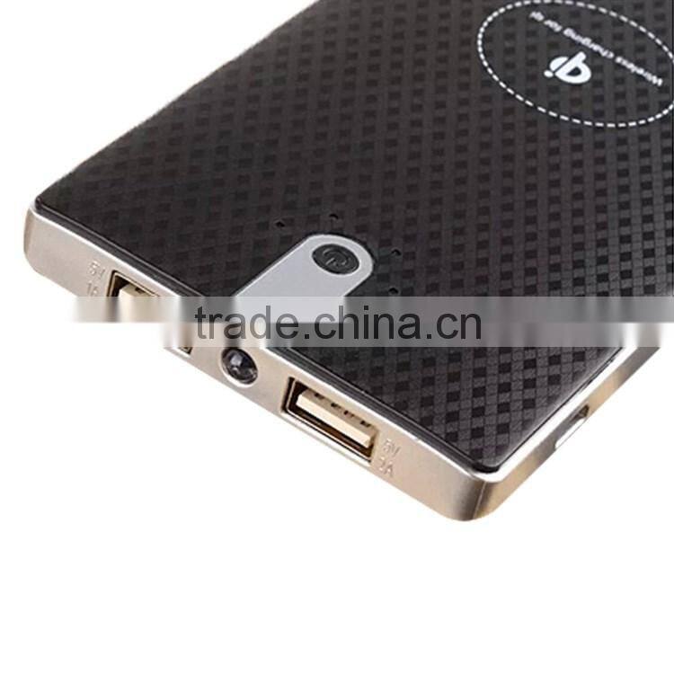 Quick charging long lasting 10000mah power banks polymer qi wireless charger