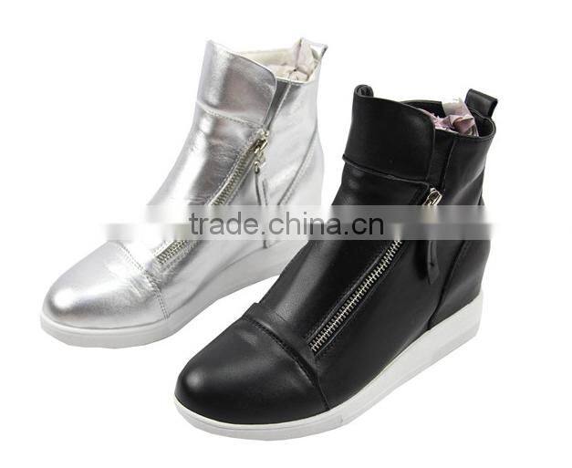 2015 fashion winter flat shoes for woman China Manufacturer PU