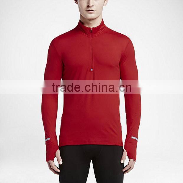 American t-shirt mens long sleeve gym t-shirts skin tights training gym shirt