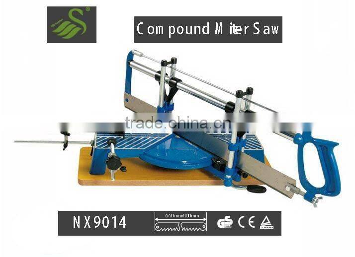 Compound hand Miter Saw with wooden base