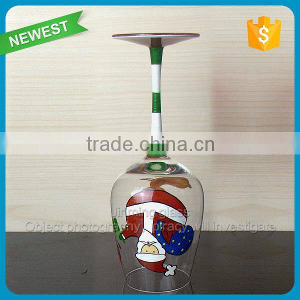 Merry Christmas Gift Glass Cup Goblet Plastic Show Box Gift Goblet Cup Glass Winter Wine Goblet Cup Glass Christmas