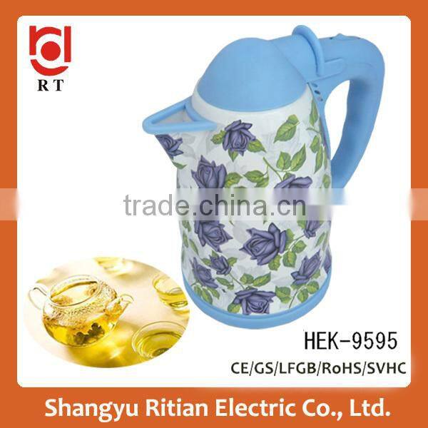 Wholesale high quality electric cordless kettle passed CE/ROHS/GS/LFGB