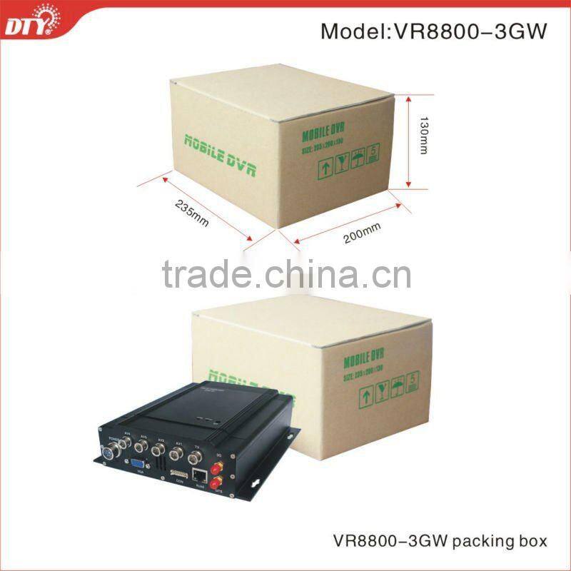 2015 DTY Factory 4 channel IE PC Android control MDVR with GPS 3G supporting free CMS software ,VR8800-3GW