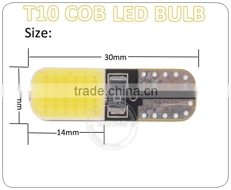 Car lights led t10 W5W 168 194 cob/plasma 2w led bulb