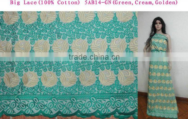 2015 Popular design Nigerian style charming big voile lace polish lace for birde