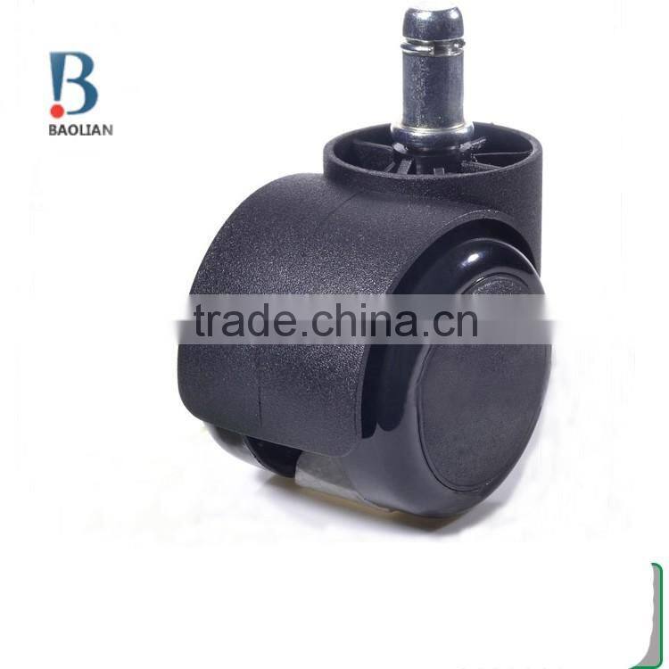 Iso certificated durable 2 inch black nylon PU plastic swivel furniture caster