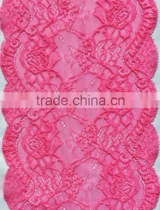 Wholesale Bulk High Quality Nylon/Spandex Stretch Lace Trim T9006