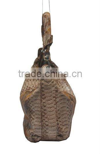 New Fashion! Lady Snake-Grain Leather Handbag 2012!