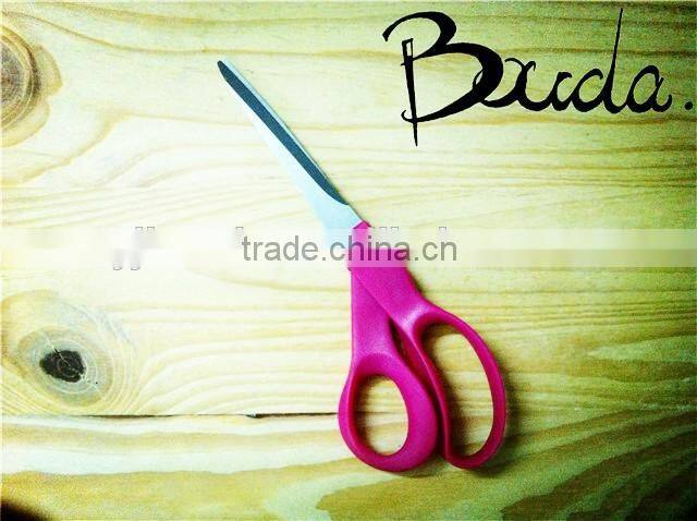 Soft handle hot sale office scissors with plastic and TPR handle BD-S1703