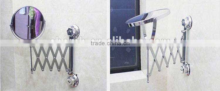 2016 A-bomb hot selling Metal Chrome wall cosmetic mirror with TPU sucker/make-up mirror/frame mirror