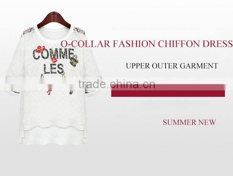 High quality cheap women shirt designing lace