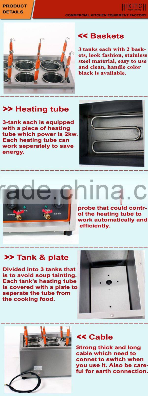 Commercial Kitchen Equipment 6KW table top Electric automat Pasta cooker Noodle cooker from Factory.