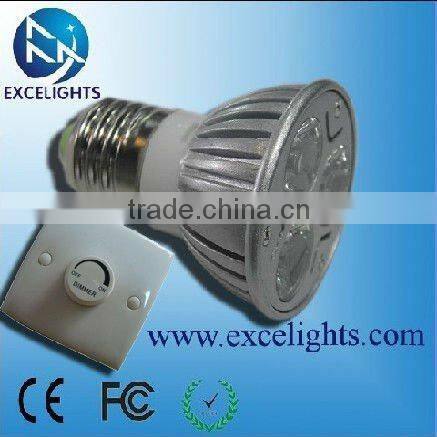 high brightness 3w dimmable led spot lamp