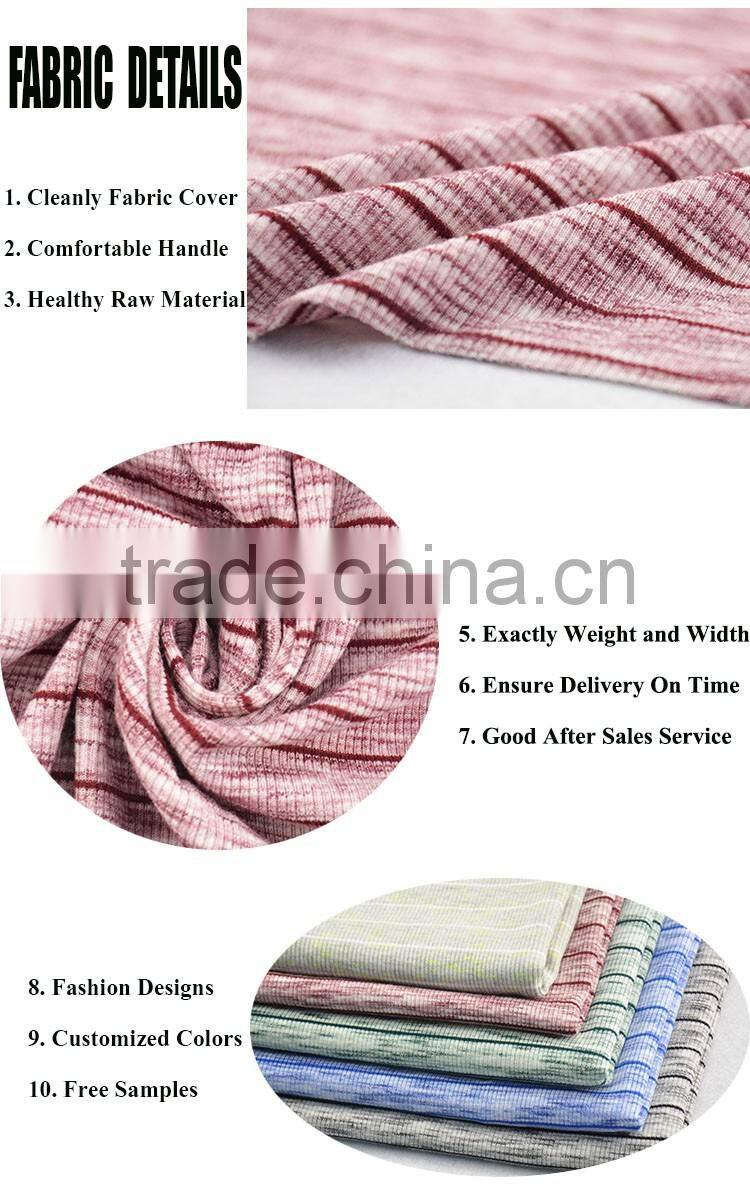 women knit sweater by dyed yarn fabrics and cotton rib fabric