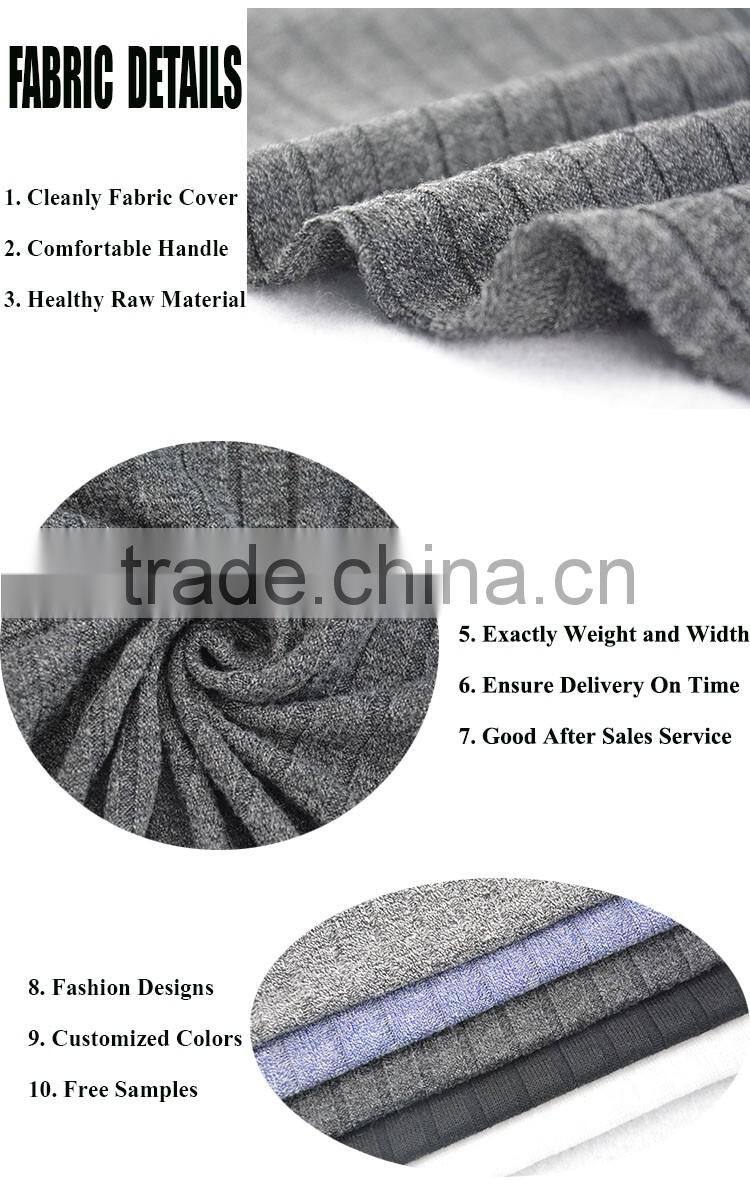 wholesale cheap fabric casual dress polyester rayon spandex stripe fabric melange