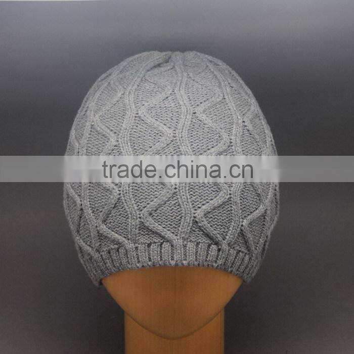 CUSTOM ACRYLIC CABLE BLANK BEANIE HAT FACTORY CHINA