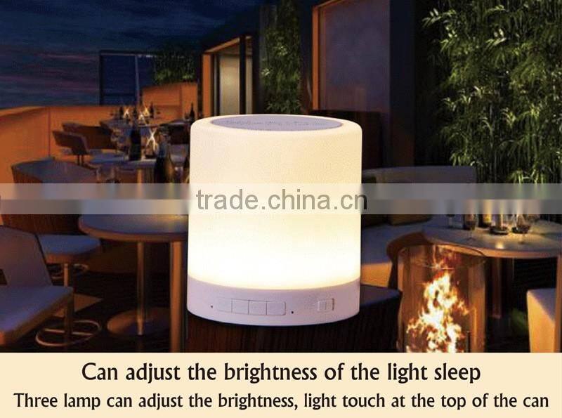 portable bluetooth 4.0 smart touch music light speaker with colorful light for iphone/android app