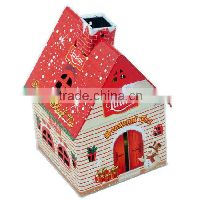 House shape fancy sweet tin boxes gift