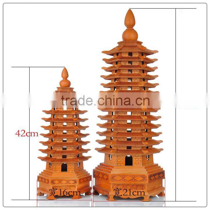 Peach wooden Pagoda,wen chang pagoda hot sales