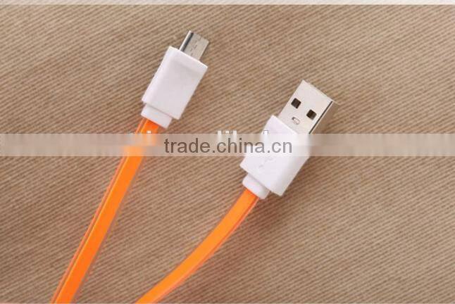 2014 hot led light cable micro usb for cell phone