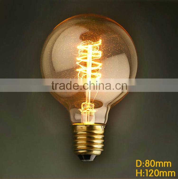 Hot Selling E27 Edison Light Bulb Wire Wrap Style 60W G80 Incandescent Edison Bulb
